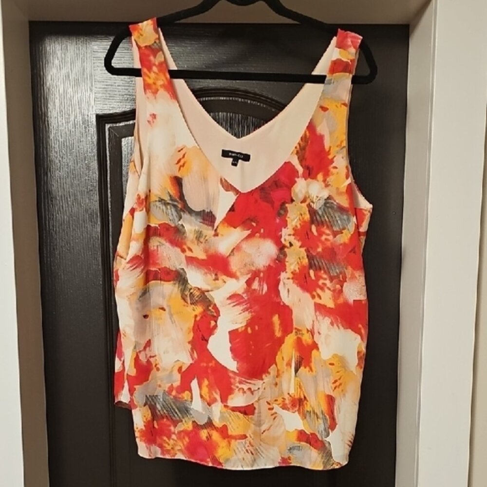 Rw&Co Floral Sleeveless Tank
